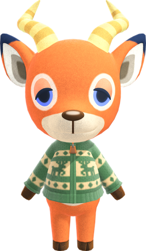 Animal Crossing Beau Transparent Png (white, salmon, black)