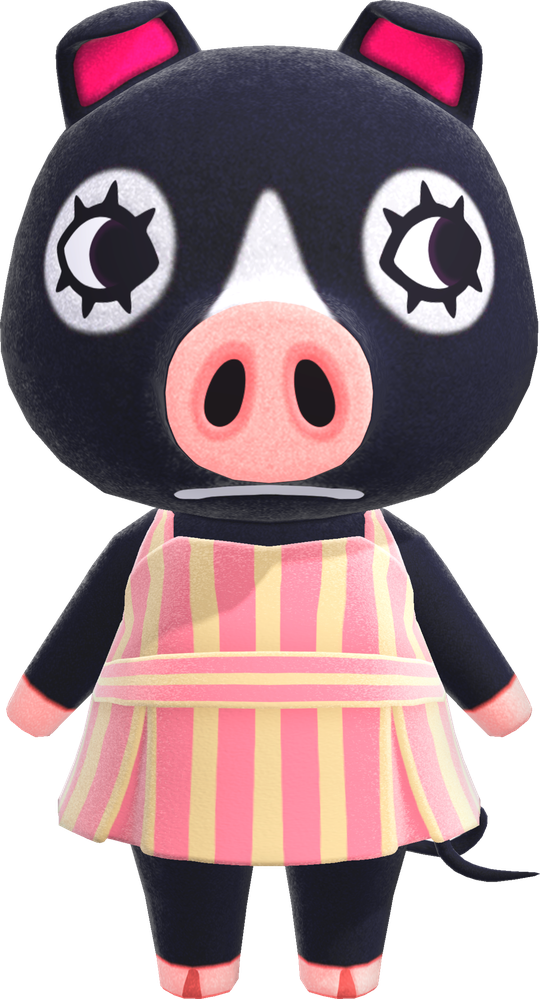 Animal Crossing Lucky Png Hd (white, black, indigo)