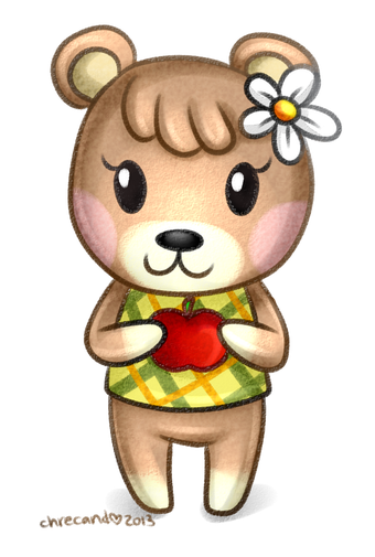 Animal Crossing Maple Png Picture (white, beige, black, salmon)