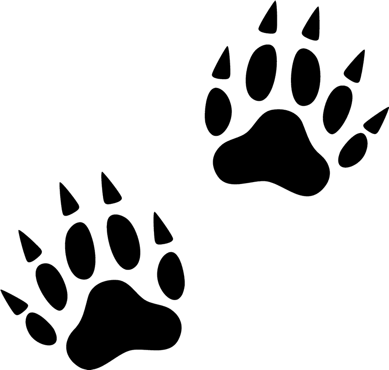 Animal Footprint Png Transparent Image (black)