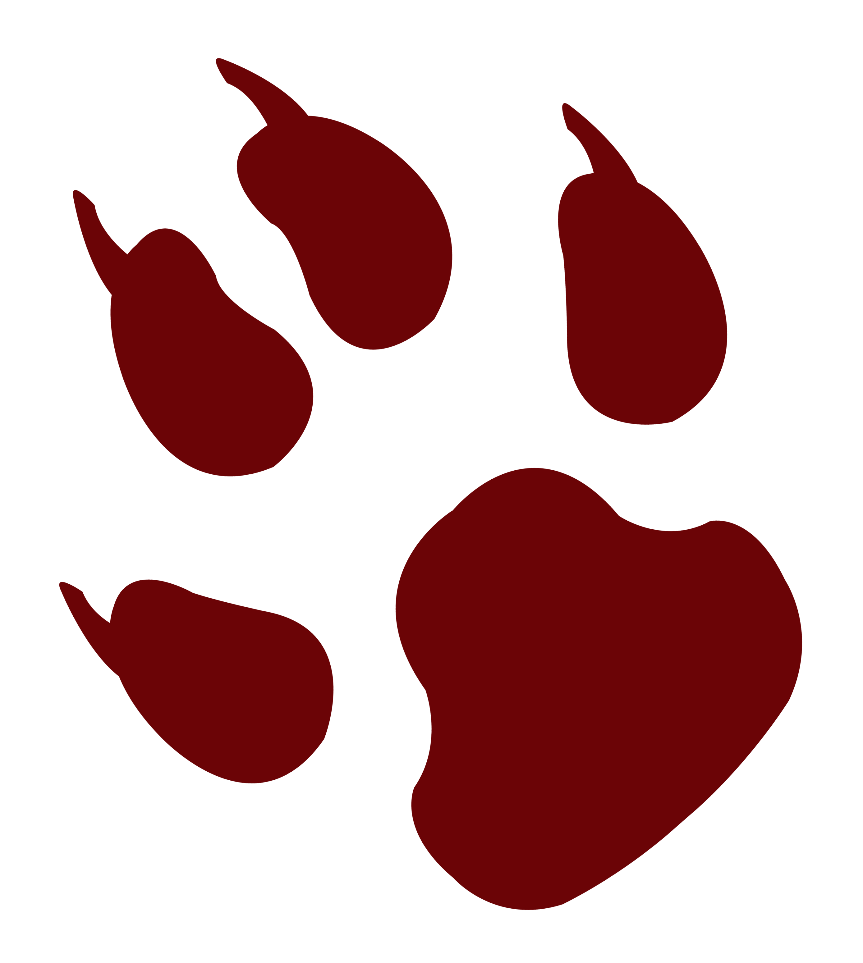 Animal Footprint Transparent Png (maroon, gray, white)