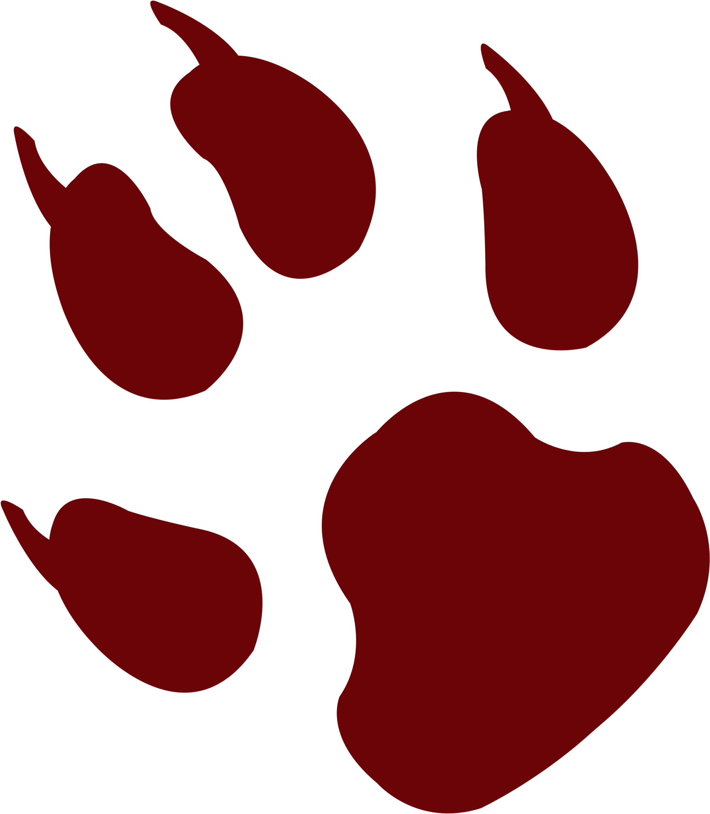 Animal Footprints Png Photos (black, maroon)