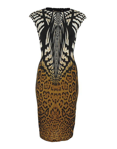 Animal Print Dress Png Isolated Image (black)