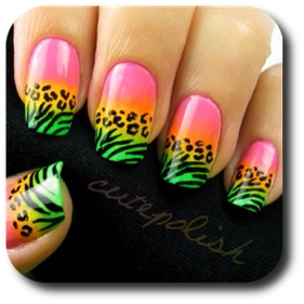 Animal Print Nails Png File (black)