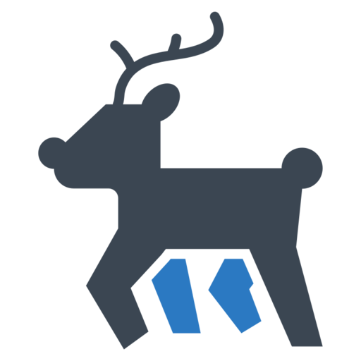 Animal Deer Horn Free Png Icon (black, indigo, teal)