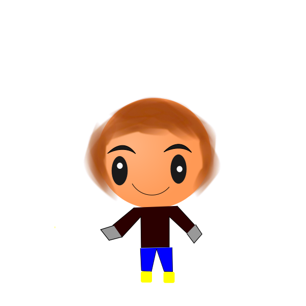 Animated Boy Png Isolated File (salmon, black, yellow, blue)