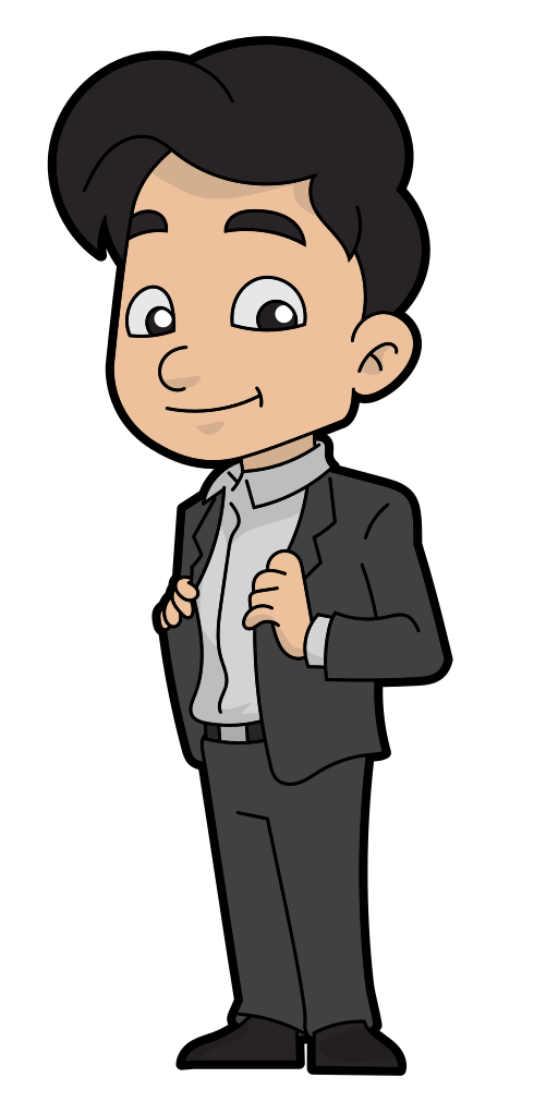 Animated Businessman Png Transparent Image (pink, black, indigo)