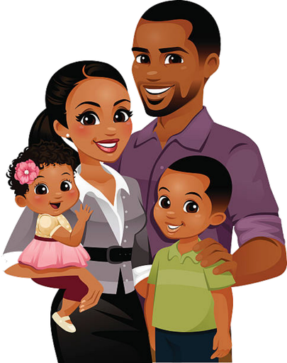 Animated Family Vector Download Png Image (black, gray)