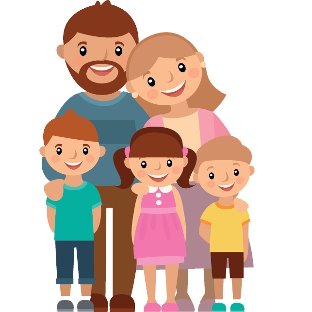 Animated Family Vector Png Hd Isolated (olive, salmon, maroon, white, teal)