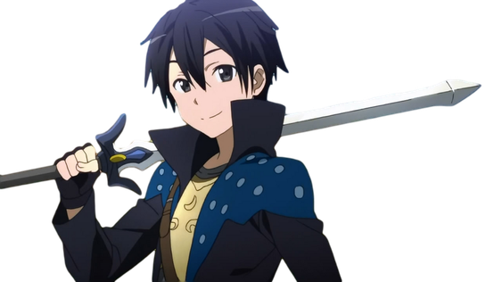 Anime Boy Kirito Png Image (white, pink, navy, black)