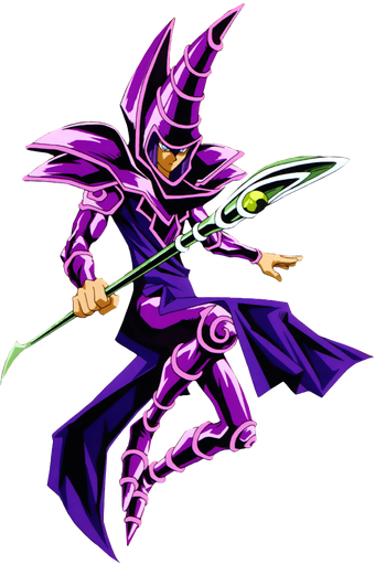 Anime Dark Magician Transparent Background (black)