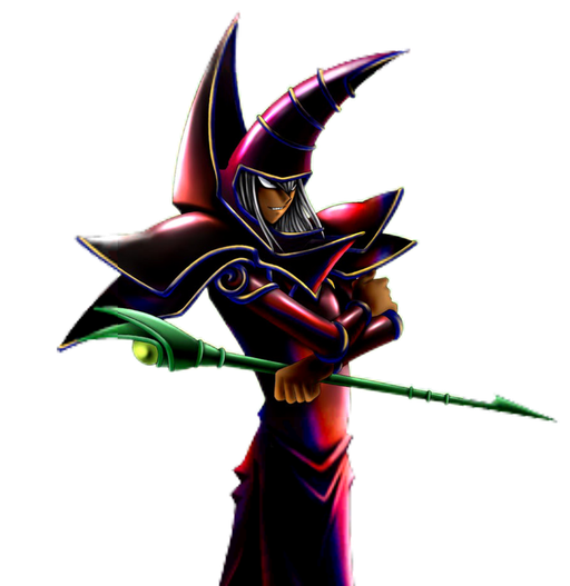 Anime Dark Magician Transparent Png (black)