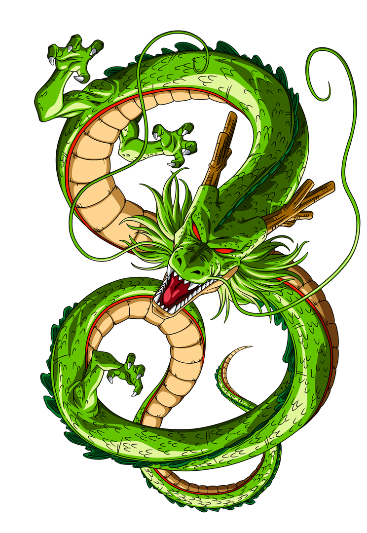 Anime Dragon Png Clipart (green, black, pink)