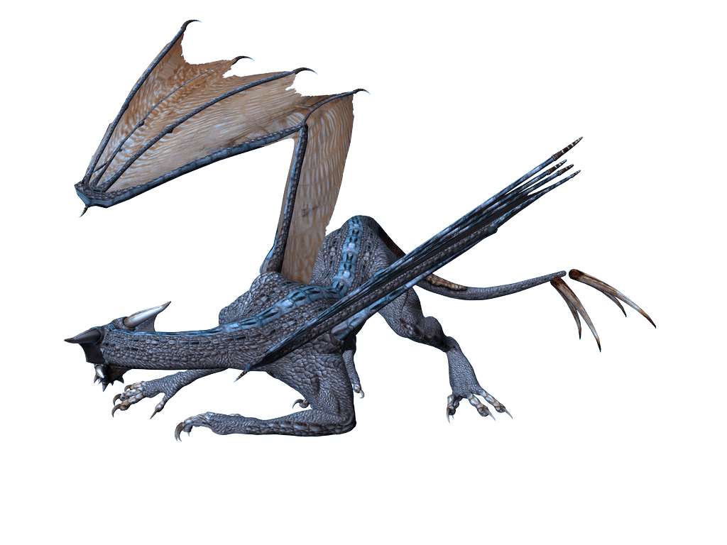 Anime Dragon Png Isolated Photos (gray)