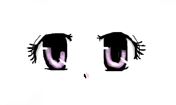 Anime Eyes Png Pic (white, black)