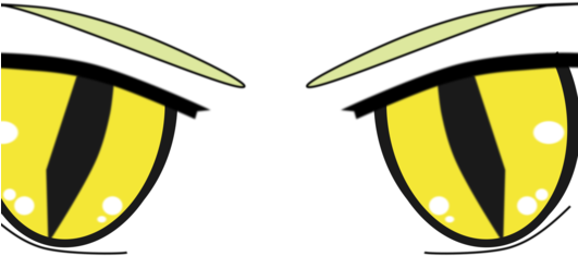 Anime Eyes Transparent Images Png (white, black, yellow, gold)