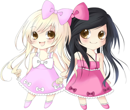 Anime Friends Png Transparent (white, black, pink, lavender, beige)