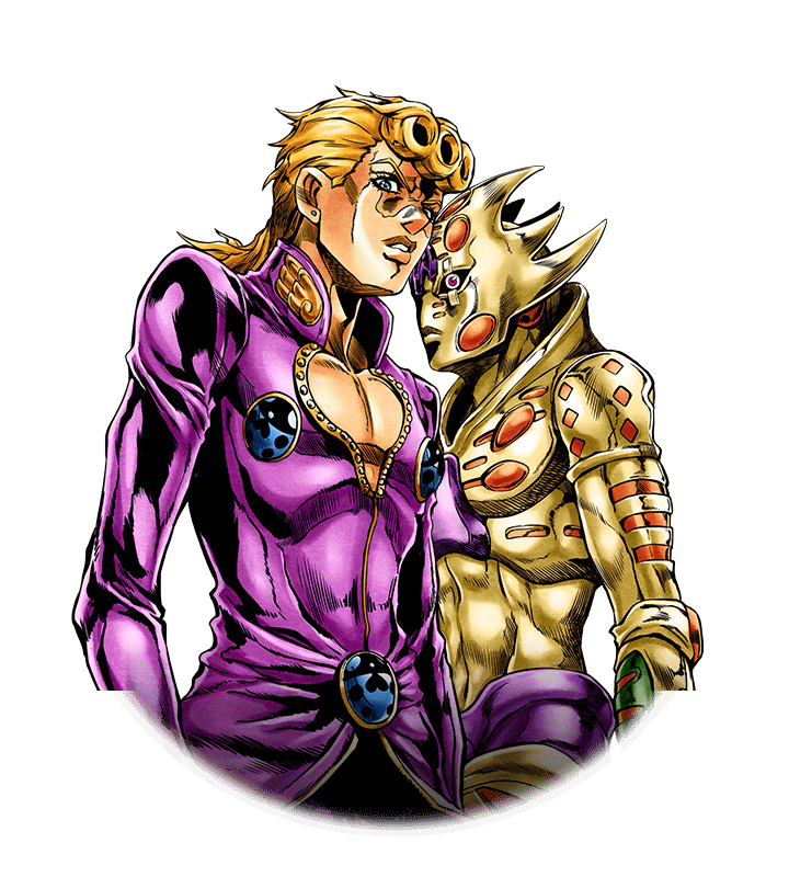 Anime Giorno Giovanna Transparent Background (black, silver, gray)