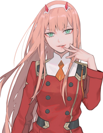 Anime Girl Zero Two Png Photos (black, gray, chocolate)