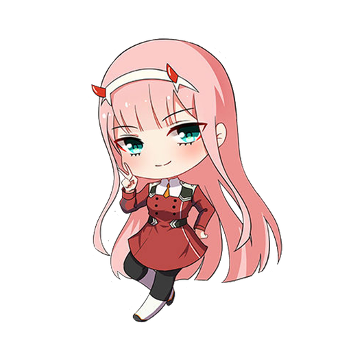 Anime Girl Zero Two Png Pic (salmon, chocolate, pink, beige, black)