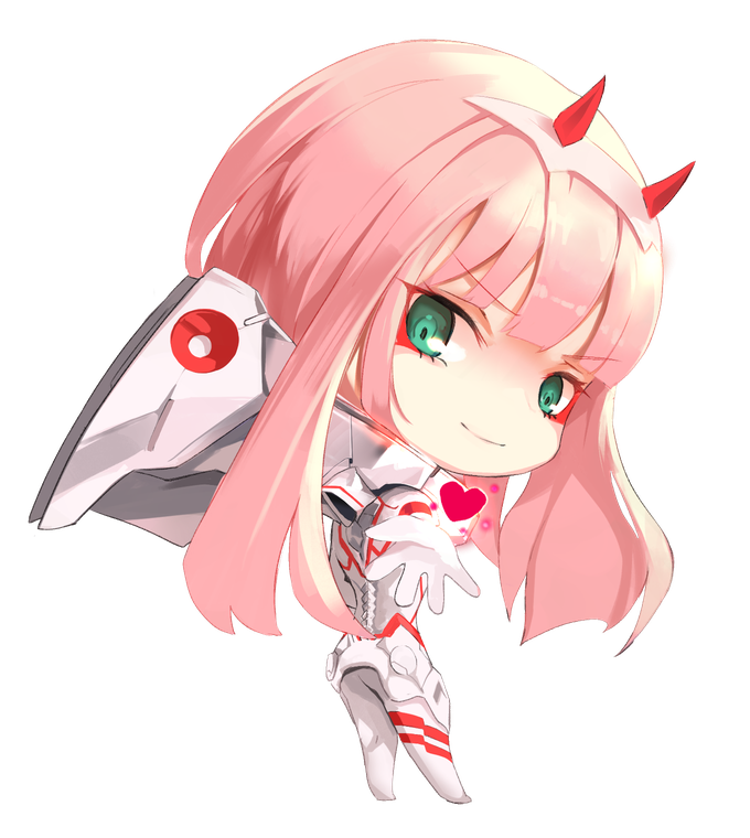 Anime Girl Zero Two Transparent Png (black, pink, beige)