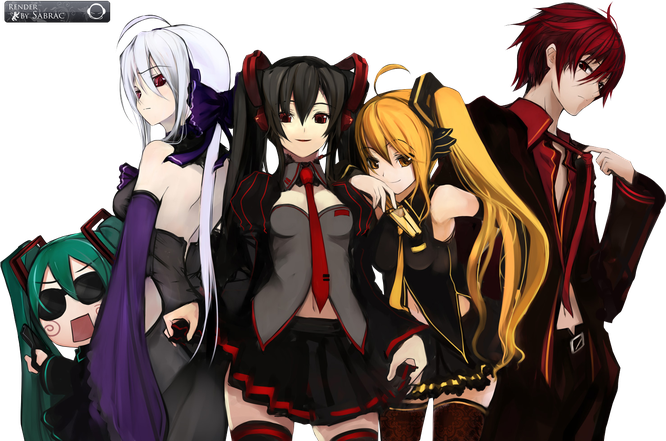 Anime Group Png Photo (black)