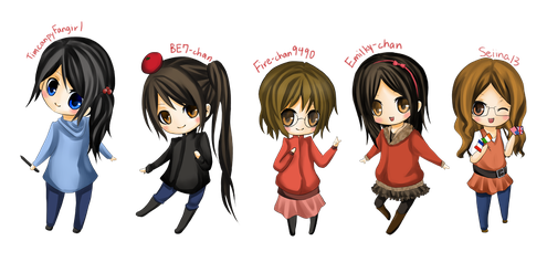 Anime Group Transparent Png (black)