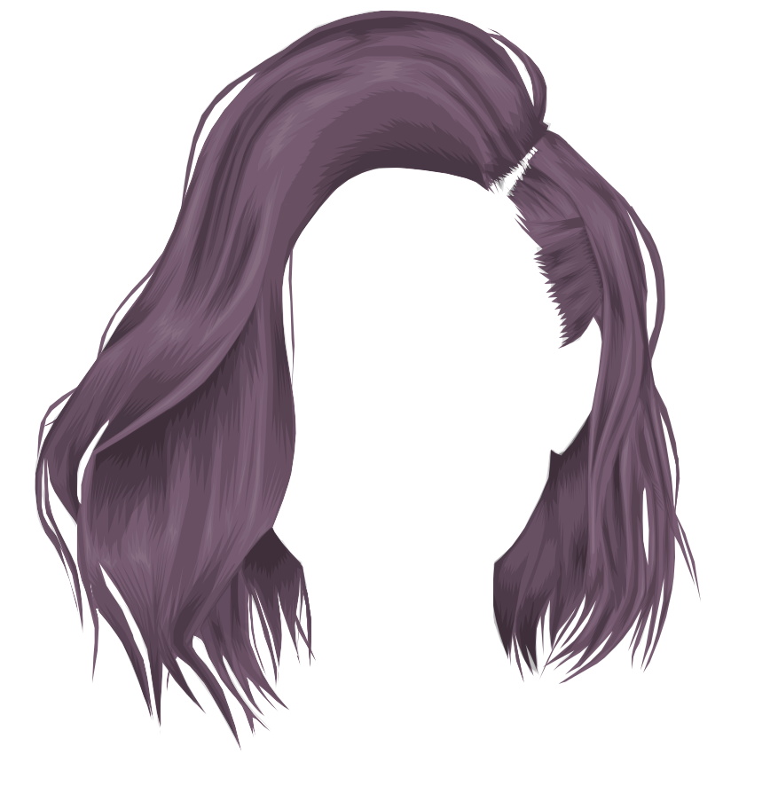 Anime Hair Png Isolated File (black, gray)