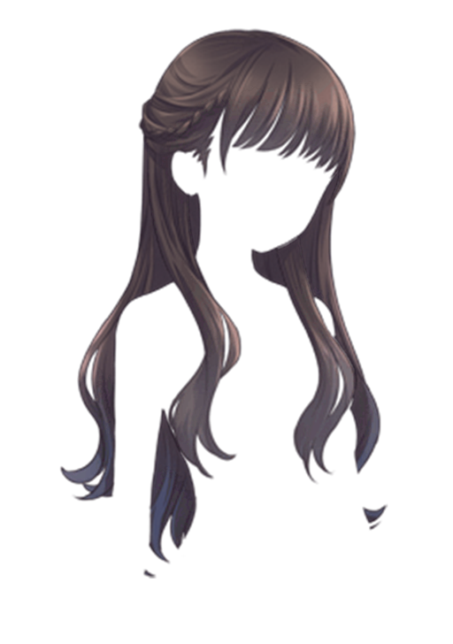 Anime Hair Png Isolated Image (black, indigo)