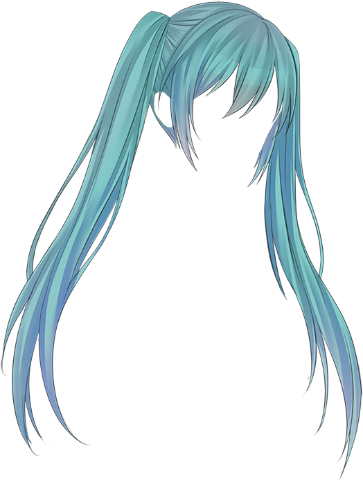 Anime Hair Png Photos (black)