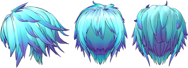 Anime Hair Png Picture (lavender, black, mint)