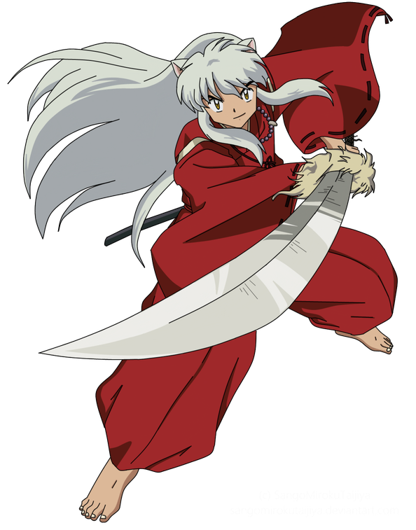 Anime Inuyasha Png Hd Isolated (silver, maroon, beige, black)