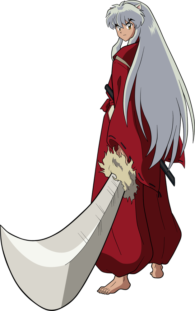 Anime Inuyasha Png Isolated Pic (gray, silver, maroon, beige, black)