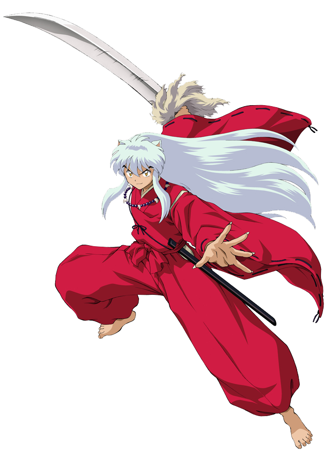 Anime Inuyasha Transparent Png (silver, maroon, chocolate, white, red)