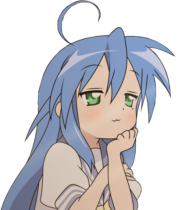 Anime Konata Izumi Transparent Png (gray, silver, black)