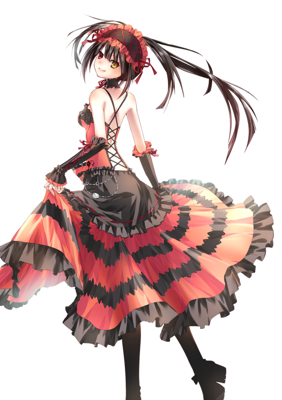 Anime Kurumi Tokisaki Png Clipart (black)