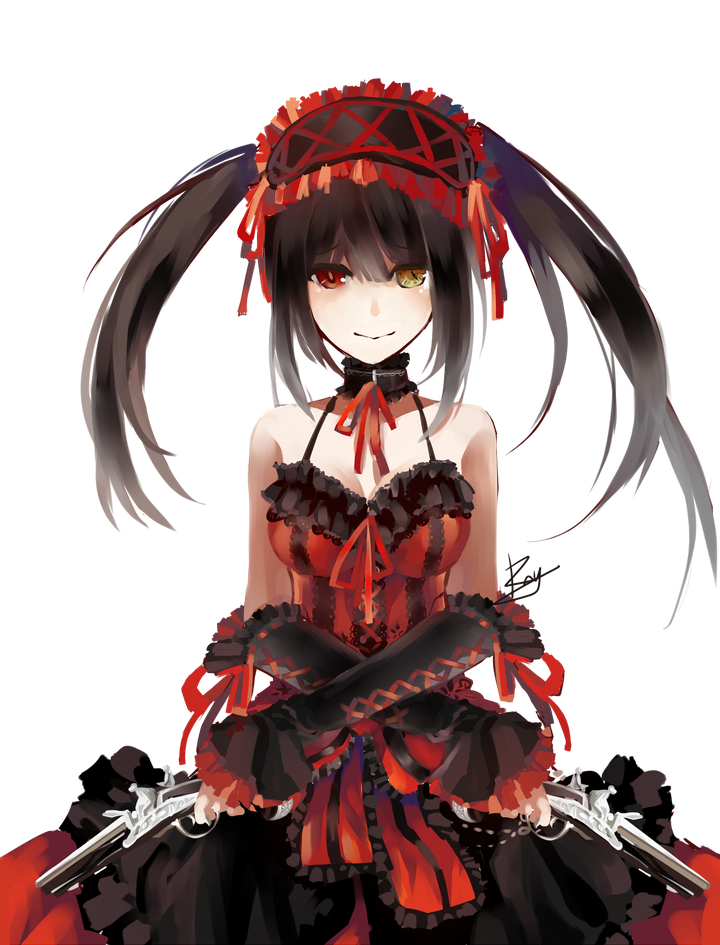 Anime Kurumi Tokisaki Png File (black)