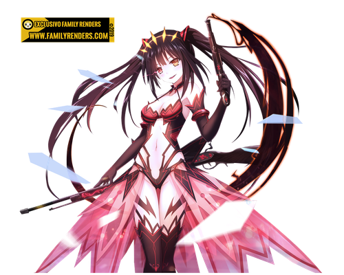 Anime Kurumi Tokisaki Png Image (white, black)