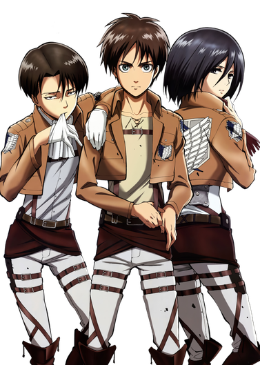 Anime Levi Ackerman Transparent Background (white, beige, lavender, black)