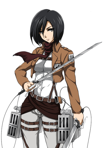 Anime Mikasa Png Hd (gray, silver, black, white, indigo)