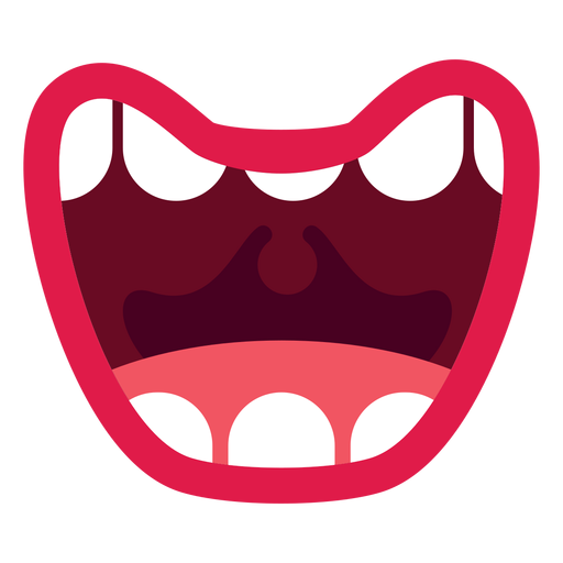 Anime Mouth Png Clipart (white, black, maroon, red, salmon)