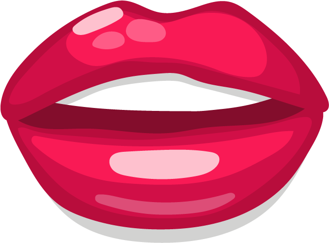 Anime Mouth Png (white, black, pink, maroon, red)