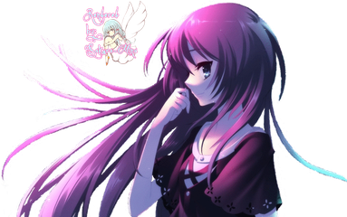 Anime Purple Png Isolated File (white, black, gray)