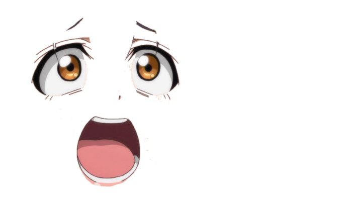 Anime Shock Png Isolated File (white, salmon, maroon, black)