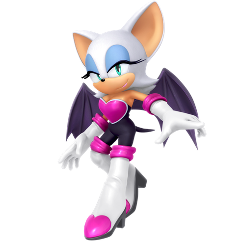 Anime Sonic X Rouge The Bat Png File (lavender, black, white)