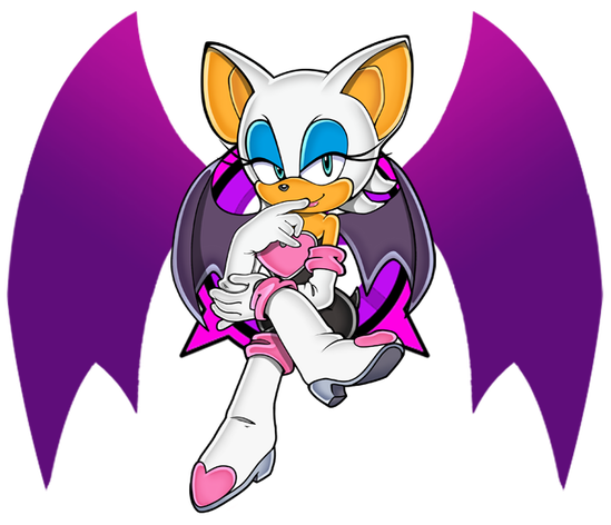 Anime Sonic X Rouge The Bat Png Image (purple, indigo, black, gray, white)