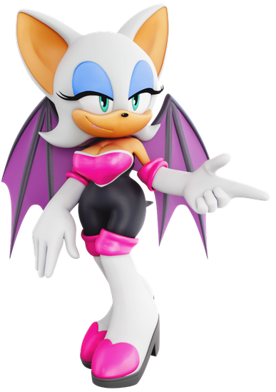 Anime Sonic X Rouge The Bat Transparent Png (lavender, black)