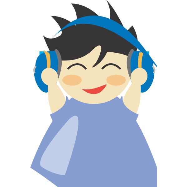 Anime With Headphone Png Transparent (teal, black, silver, beige, pink)