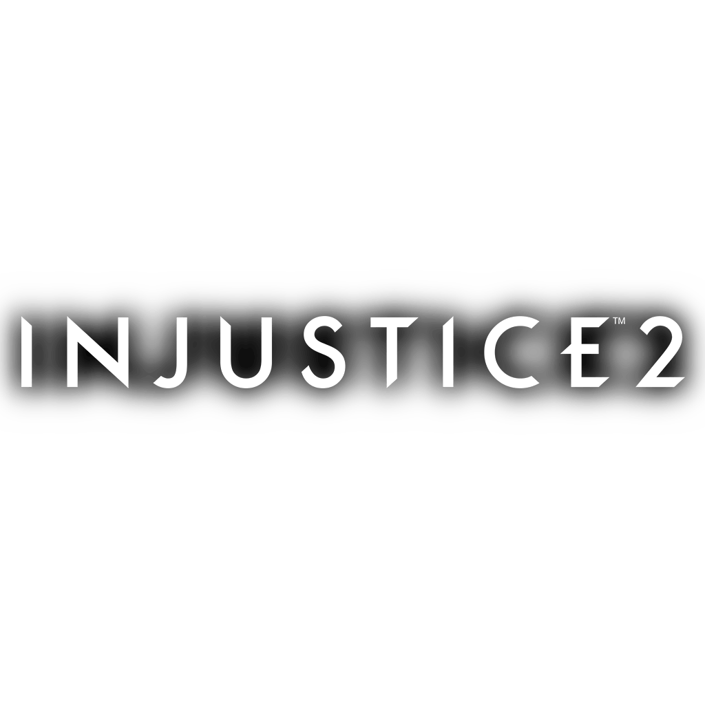 Injustice 2 Logo Png File (white, lavender)