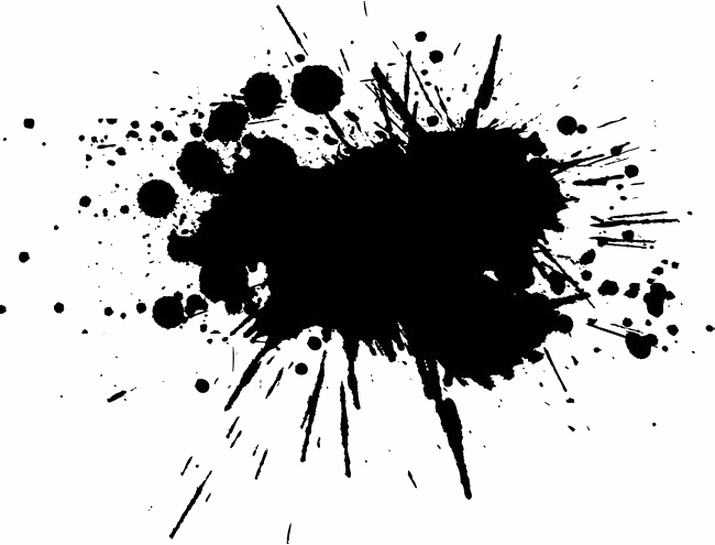 Ink Mark Png Photo (white, black)